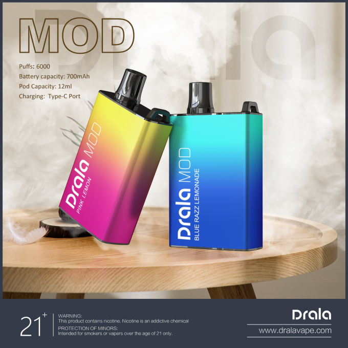 6000 sopros frutificam dispositivo descartável recarregável da modificação da caixa de Vape dos sabores personalizado 2